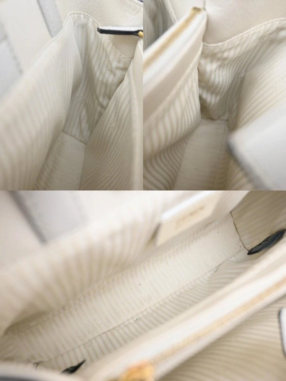 FENDI Logo 2Jours 2Way Shoulder Hand Bag Leather Charm White GHW Italy 70YH941 - Picture 12 of 15